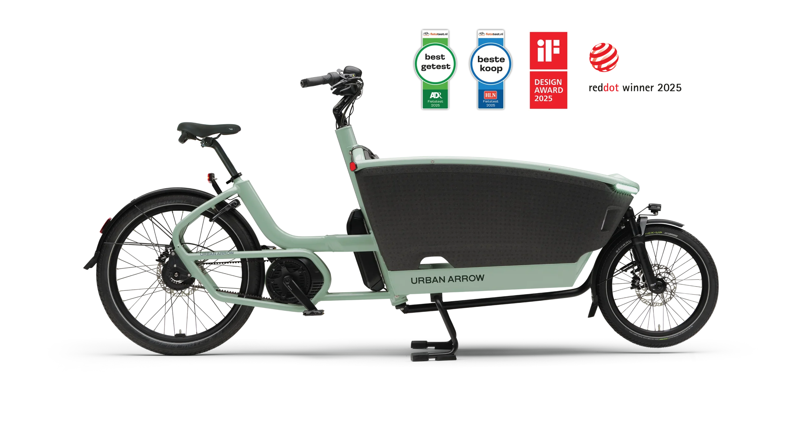 The Cool Biking Company E-bike speciaalzaak Urban Arrow Family Next Advanced - Automatic - Groen - 400 Wh